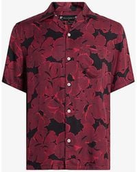 AllSaints - Kaza Floral-print Short-sleeve Woven Shirt - Lyst