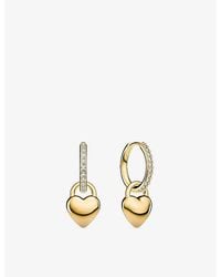 Sif Jakobs - Julia Creole 18Ct-Plated, Cubic-Zirconia And Sterling- Hoop Earrings - Lyst
