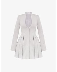 House Of Cb - Heiress Scoop-Neck Cotton-Blend Mini Dress - Lyst