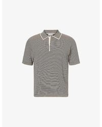 Raith - Felipe Striped Knit Polo Shirt - Lyst