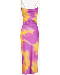 OMNES - Riviera Cowl-neck Sleeveless Recycled-polyester Midi Dress - Lyst