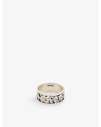 Serge Denimes - Kabuto Embossed Sterling And Cubic-Zirconia Ring - Lyst