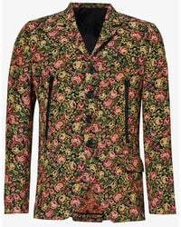 Undercover - Floral-pattern Jacquard-texture Woven-blend Blazer - Lyst