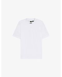 BOSS - Logo-Collar Short-Sleeve Stretch-Cotton T-Shirt - Lyst