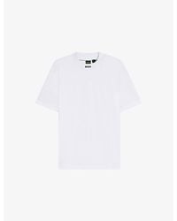 BOSS - Logo-Collar Short-Sleeve Stretch-Cotton T-Shirt - Lyst
