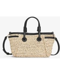 Whistles - Aylin Mini Double-handle Straw Tote Bag - Lyst