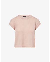 ME+EM - Capped-Sleeve Merino Wool And Cashmere-Blend Top - Lyst