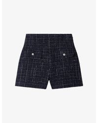 Sandro - Decorative High-Rise Tweed Shorts - Lyst
