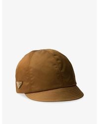 Prada - Logo-Plaque Re-Nylon Woven Baseball Cap - Lyst