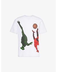 Market - Jump Ball Graphic-print Cotton-jersey T-shirt - Lyst