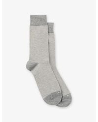 BOGGI - Short Oxford Cotton-Blend Socks - Lyst