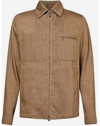 Corneliani - Chest-pocket Long-sleeved Cotton Overshirt - Lyst
