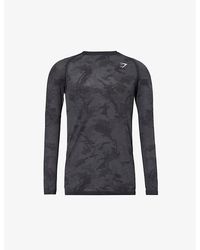 GYMSHARK - Geo Seamless Logo-Print Stretch-Woven T-Shirt - Lyst