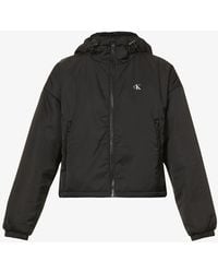 calvin klein windbreaker jacket with block logo