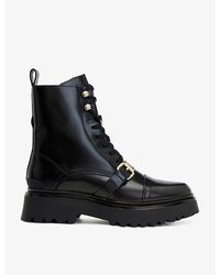AllSaints - Stella Leather Ankle Boots - Lyst