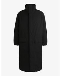 HUGO - Logo-Patch Hooded Woven Puffer Jacket - Lyst