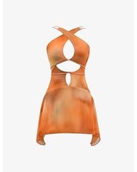 Mistress Rocks - Ombre Cut-Out Slim-Fit Stretch-Mesh Mini Dress - Lyst