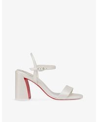 Christian Louboutin - Jane 85 Nappa-Leather Heeled Sandals - Lyst