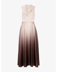Phase Eight - Cheryl Cowl-Neck Ombre Woven Maxi Dress - Lyst