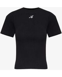 Axel Arigato - Script Logo-embroidered Stretch-cotton Jersey T-shirt - Lyst