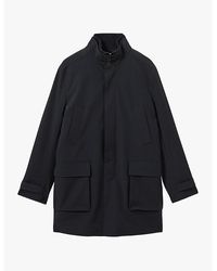 Reiss - Player Funnel-Neck Mid-Length Hybrid Coat - Lyst