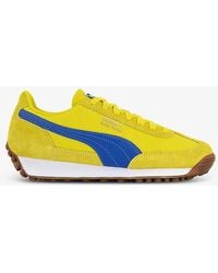 PUMA - Speed Yellow Blueamazin Easy Rider Vintage Panelled Suede Low-top Trainers - Lyst