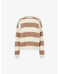Whistles - Stripe-Pattern Relaxed-Fit Cotton Sweatshirt - Lyst