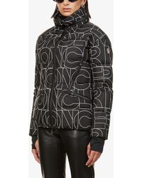 Moncler Ladies Black Matte Dixence Padded Shell-down Coat - Multicolour