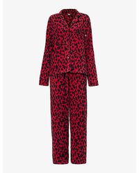 DKNY - Branded Abstract-print Stretch-fleece Pyjama - Lyst