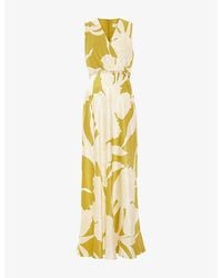 Phase Eight - Paula Floral-Print Satin Maxi Dress - Lyst
