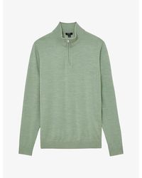 Reiss - Blackhall Half-Zip Wool Jumper - Lyst
