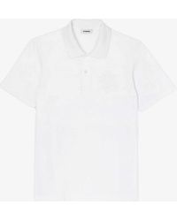 Sandro - Flower-embroidered Relaxed-fit Cotton Polo X - Lyst