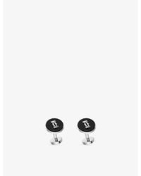 Cartier - Double C De Sterling- And Onyx Cufflinks - Lyst