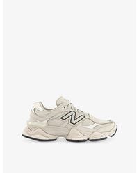 New Balance - 9060 Leather And Mesh Trainers - Lyst