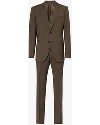 Emporio Armani - Tropical Peak-lapel Single-breasted Wool Suit - Lyst