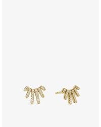 Astley Clarke - Rising Sun 14Ct- And 0.06Ct Diamond Stud Earrings - Lyst
