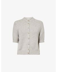 KHAITE - Nora Round-Neck Stretch-Cashmere Cardigan - Lyst