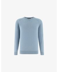 BOGGI - Crewneck Cotton, Silk And Cashmere Jumper - Lyst