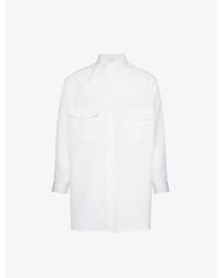 Yohji Yamamoto - Chest-pocket Relaxed-fit Cotton Shirt - Lyst
