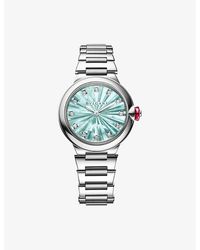 BVLGARI - Lvcea Stainless-Steel, 0.2200Ct Brilliant-Cut Diamond And Mother-Of-Pearl Automatic Watch - Lyst