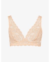 Hanro - Moments Soft-Cup Stretch-Lace Bra - Lyst