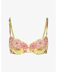 Savage x Fenty - Mod Poppy Unlined Lace Balconette Bra - Lyst
