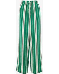 Whistles - Bridget Stripe-pattern Maxi-length Woven Trousers - Lyst