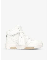Off-White c/o Virgil Abloh - Off- C/o Virgil Abloh Out Of Office Mid-top Leather Trainers - Lyst