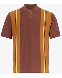 Beams Plus - Striped Regular-fit Cotton Knitted Polo Shirt X - Lyst
