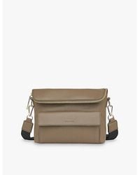 Whistles - Vida Logo-Embossed Leather Cross-Body Bag - Lyst