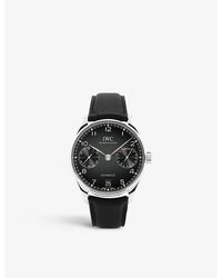 IWC Schaffhausen - Iw500703 Portugieser Stainless-steel And Leather Automatic Watch - Lyst