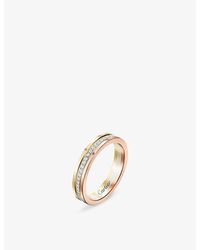 Cartier - Vendome Louis 18Ct- - Rose- And 0.23Ct Diamond Wedding Ring - Lyst