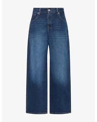 7 For All Mankind - Bonnie Curvilinear Wide-Leg Denim Jeans - Lyst