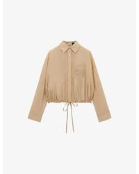 Loewe - X Paula's Ibiza Anagram-Patch Drawstring-Waist Cotton-Blend Shirt - Lyst
